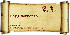 Nagy Norberta névjegykártya